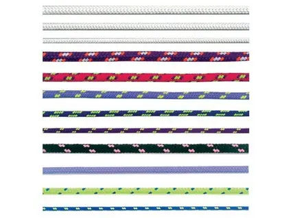 šňůra PES s duší 7mm barevná pletená (100m)