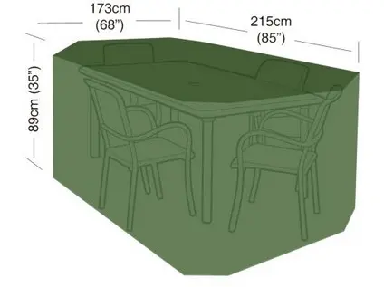 plachta krycí na set 4 židlí+obdél.stůl 215x173x89cm, PE 90g/m2