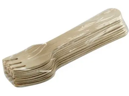 vidlička dřevěná 16cm (10ks) jednorázová