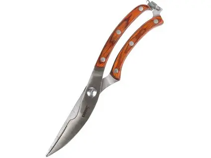 nůžky na drůbež CULINARIA 25,5cm, ocel/dřev.rukojeť