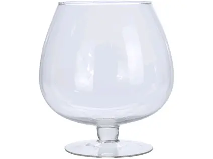 váza dekorační číše pr.18,5x21cm skl.