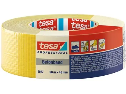páska textilní Betonband 48mmx50m ŽL extra lepivá, UV 2týdny TESA
