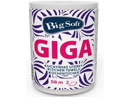 utěrky kuchyňské Big Soft GIGA, 2vrstvé, 300 útržků (58m)