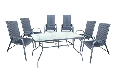 set zahradní TRENTON stůl + 6 křesel