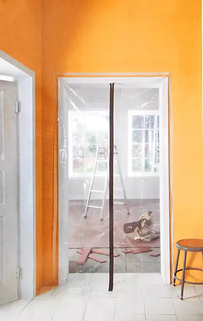 folie protiprachová dveře se zipem typu I