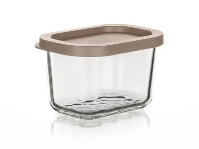 dóza WAVE obdél. 0,29l 11x8x7cm skl.+PH víčko LATTE