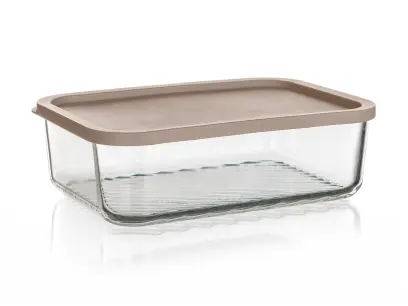 dóza WAVE obdél. 1,55l 22,5x16x7cm skl.+PH víčko LATTE