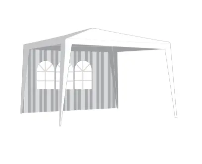 stěna k altánu 295x190cm s oknem PRUHY BÍ/ZE