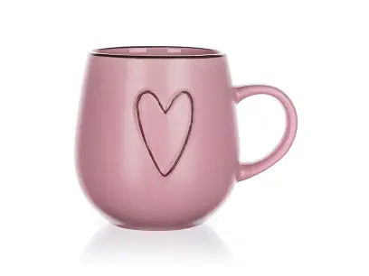 Hrnek HEART 500ml RŮŽ