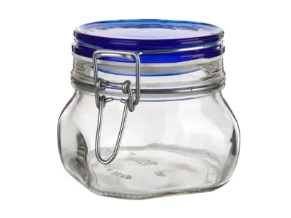 dóza hermetická  500ml skl.s patentním uzávěrem FIDO Blue