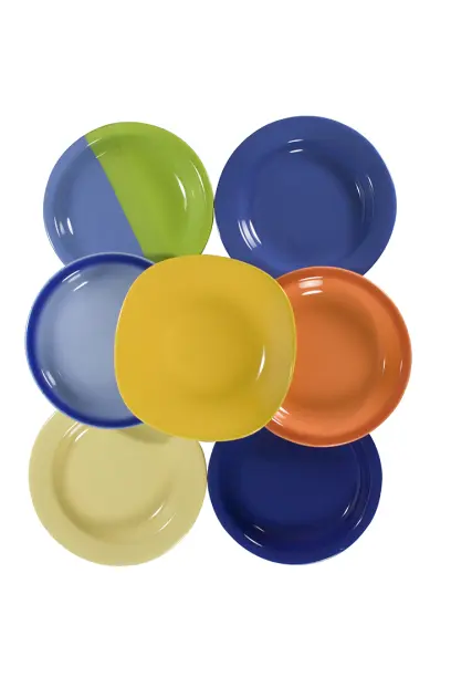 talíř hluboký keramický MIX