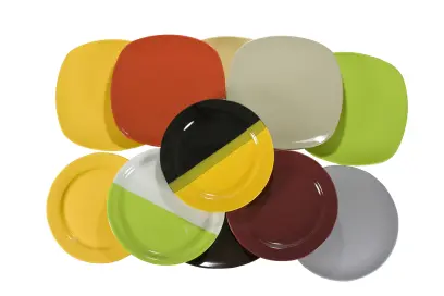 talíř mělký keramický MIX