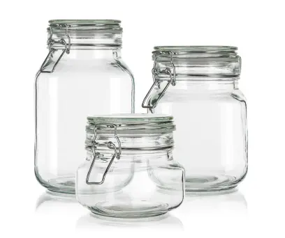 dóza hermetická EREA sada 3díl.(0,5+1+2l) skl.s patentním uzávěrem