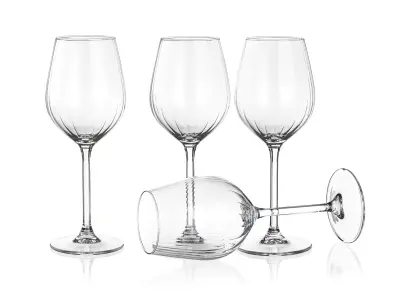 sklenice na bílé víno 380ml PLISSÉ (4ks)