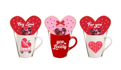 hrnek VALENTÝN s pralinkami mix