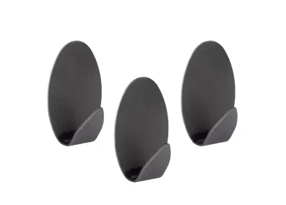 háček samolepicí ovál PH ČER (3ks)