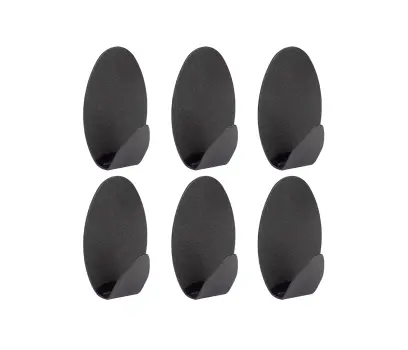 háček samolepicí ovál PH ČER (6ks)