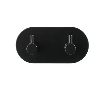 věšák  9,5x8x4,5cm 2 háčky samolepicí kov.ČER