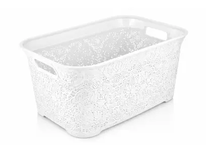 Koš na prádlo 35l, 54xx36x25cm, bílý