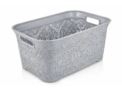 Koš na prádlo 35 l, 54xx36x25cm  světle šedý