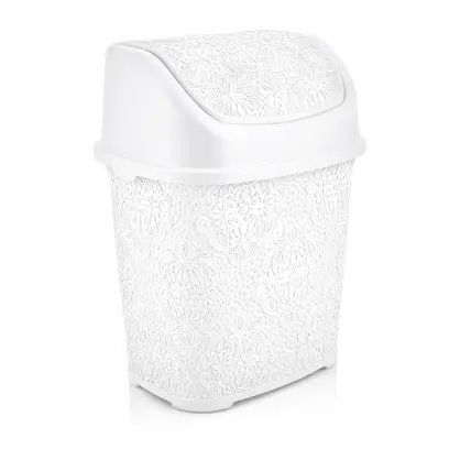 Koš odpadkový do koupelny 6L, 24x23x20cm bílý