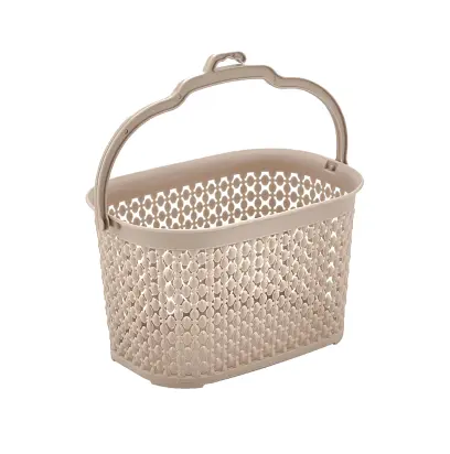 Košík na kolíčky 22x14,5x13,5cm krémový
