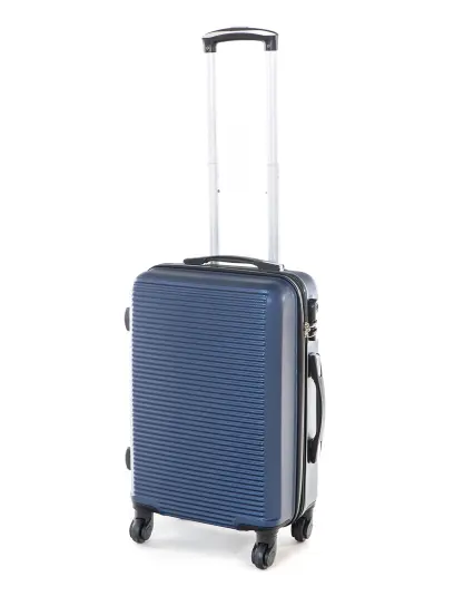 Kufr plastový na kolečkách ABS03, malý, modrý