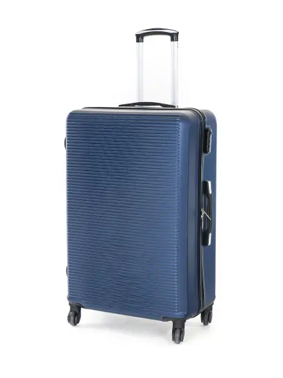 Kufr plastový na kolečkách ABS03, velký, modrý