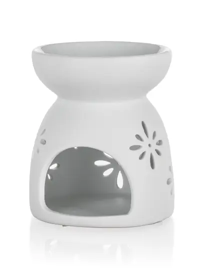 aromalampa  8x9cm VLOČKY BÍ porcelánová