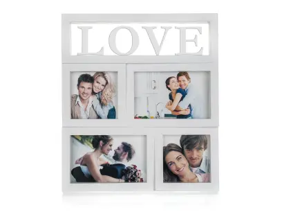 Fotorám.na 4 foto LOVE 28cm