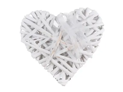Dec. srdce 15x15cm bílé