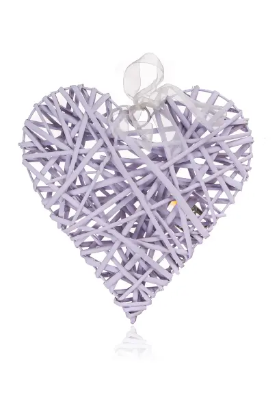 Dekor. srdce. 28x28cm fialové