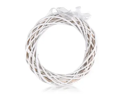 Věnec rat.26x26cm, bílý