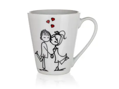 Hrnek keramický LOVE 330 ml, mix dekorů