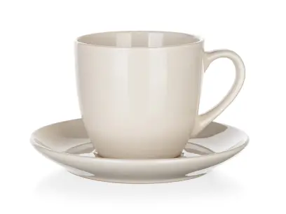 Šálek s podšálkem keramický NATURAL Ivory 250 ml