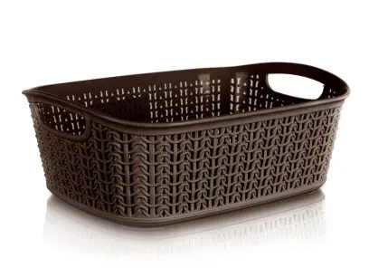 Košík ratanový 3 l, 26,5 x 20 x 9,5cm, hnědý
