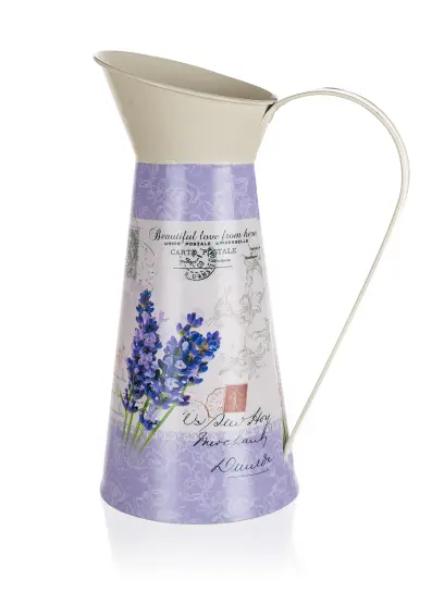 Konvička plechová LAVENDER 21 x 14 x 28 cm