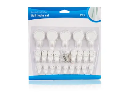 Sada nástěnných háčků, 22 ks