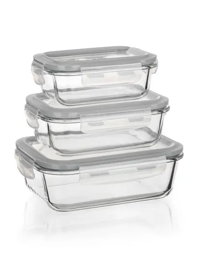 Sada skleněných dóz CULINARIA 360 + 600 + 950 ml, 3 ks