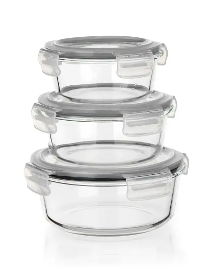 Sada skleněných dóz CULINARIA 370 + 600 + 910 ml, 3 ks