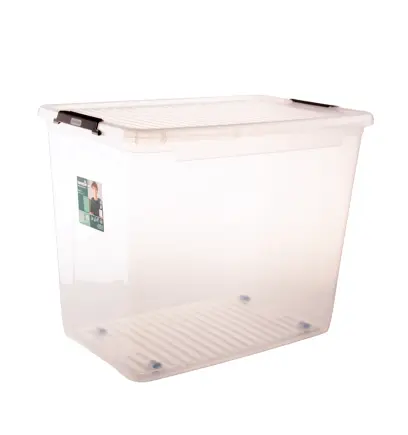 box úložný 74l, 59x38x47cm, víko, klip, kolečka, PH