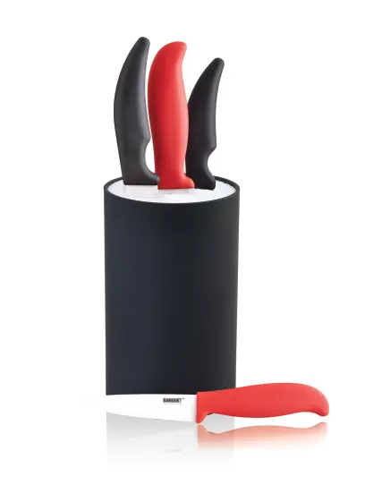 stojan na nože pr.11cm, v.18cm PH+PH štětiny CULINARIA Black