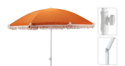 slunečník 180/160cm se střapcem, ORANŽ