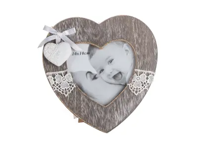 Rámeček s krajkou LACEWORK, srdce