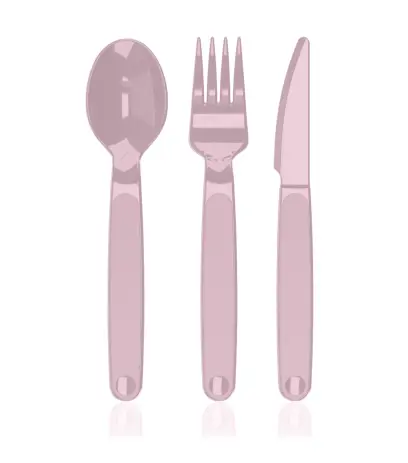 Sada vidlička, nůž, lžíce CULINARIA, růžová
