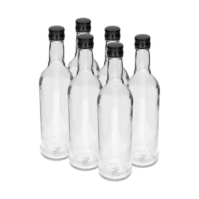 láhev  500ml skleněná s uzávěrem (6ks)