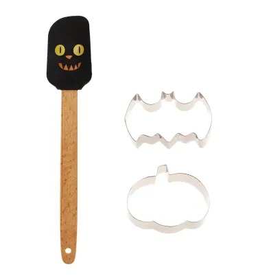 sada na pečení 3díl.(1xstěrka silikon,2xvykrajovačka) HALLOWEEN mi