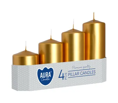 svíčka adventní stupně pr.4,8x7/9/11/13cm (4ks) ZL METAL