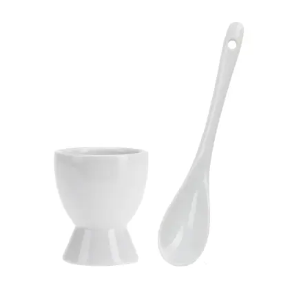 kalíšek na vajíčko porcelánový BÍ (8ks)
