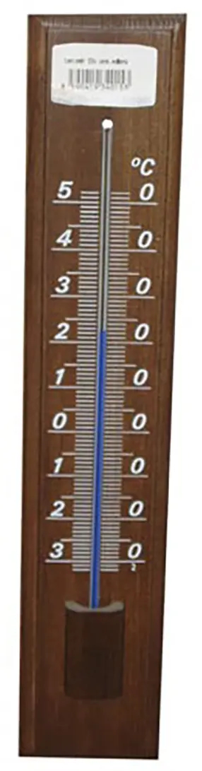 teploměr venkovní D34 32cm dřev.mořený